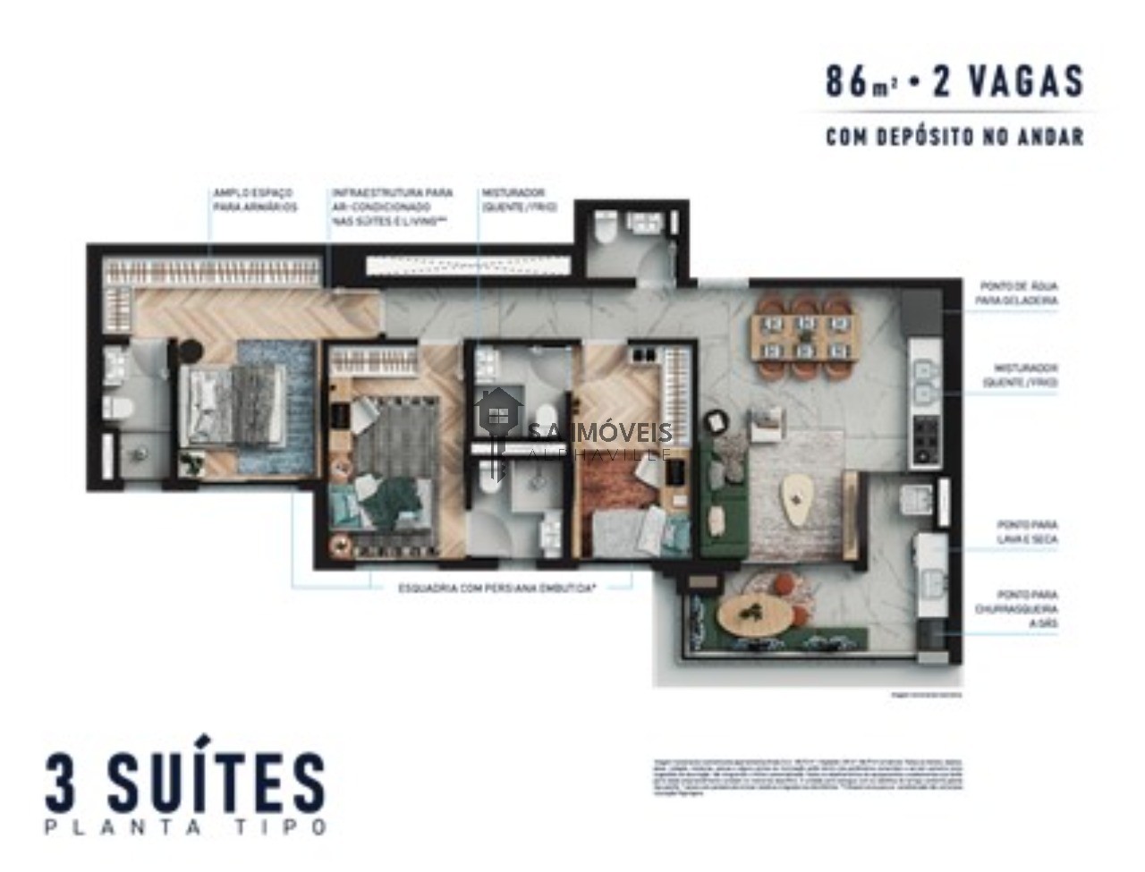 Apartamento, 3 quartos, 112 m² - Foto 9