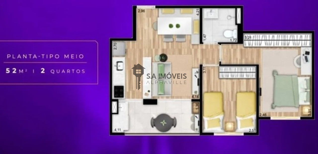 Apartamento, 2 quartos, 52 m² - Foto 13