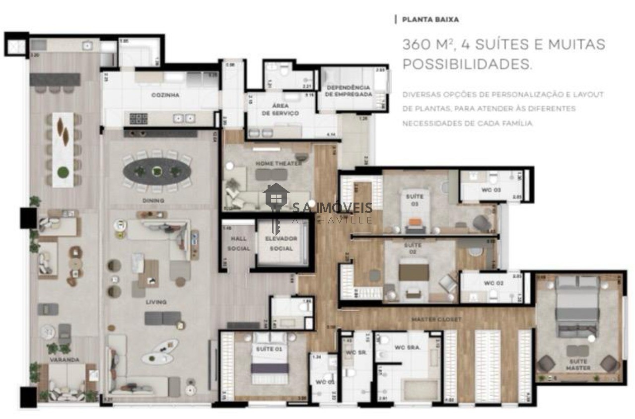 Apartamento, 4 quartos, 360 m² - Foto 3