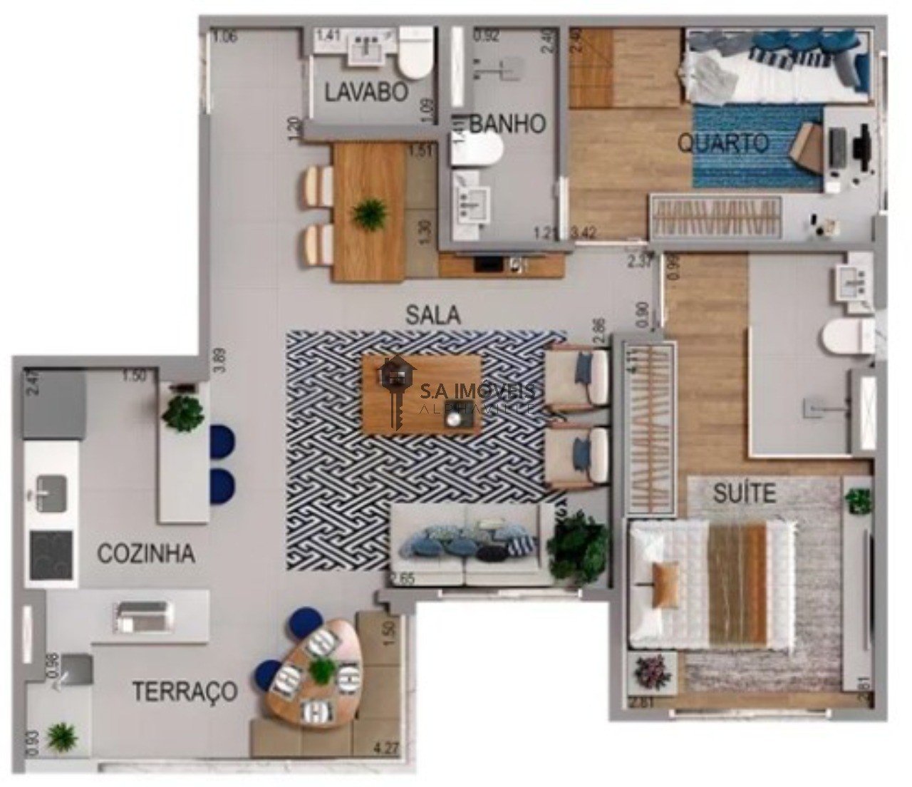 Apartamento, 2 quartos, 69 m² - Foto 4