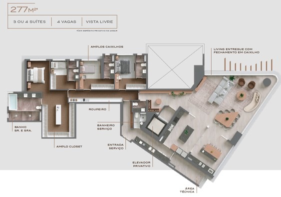 Apartamento, 3 quartos, 160 m² - Foto 2