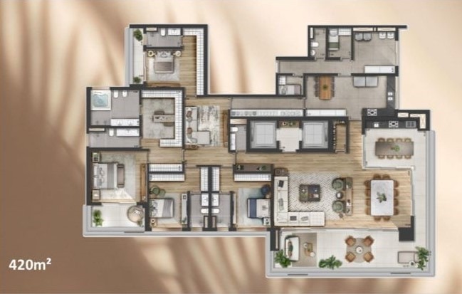 Apartamento, 3 quartos, 420 m² - Foto 4