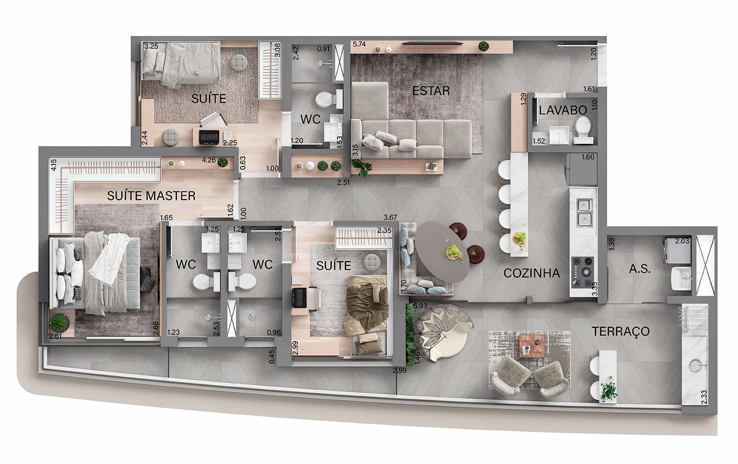 Apartamento, 3 quartos, 114 m² - Foto 4