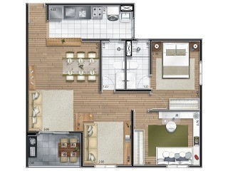 Apartamento, 2 quartos, 64 m² - Foto 2