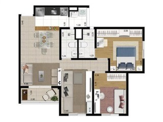 Apartamento, 2 quartos, 56 m² - Foto 10
