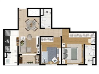 Apartamento, 2 quartos, 56 m² - Foto 12