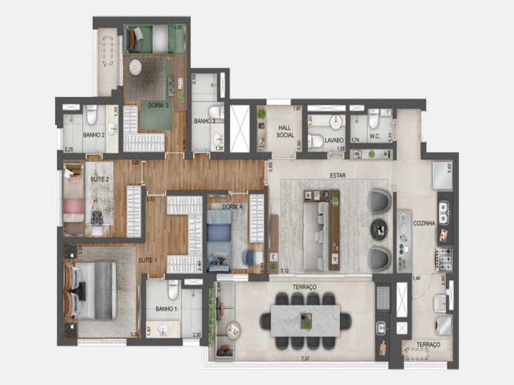 Apartamento à venda em Ibirapuera São Paulo-SP, apartment in São Paulo Brazil, apartamento alto padrão em São Paulo, apartamento alto padrão