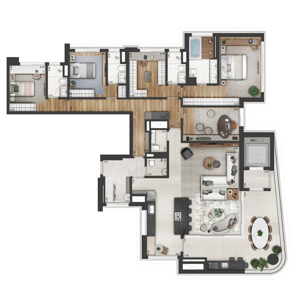 Apartamento, 4 quartos, 239 m² - Foto 69