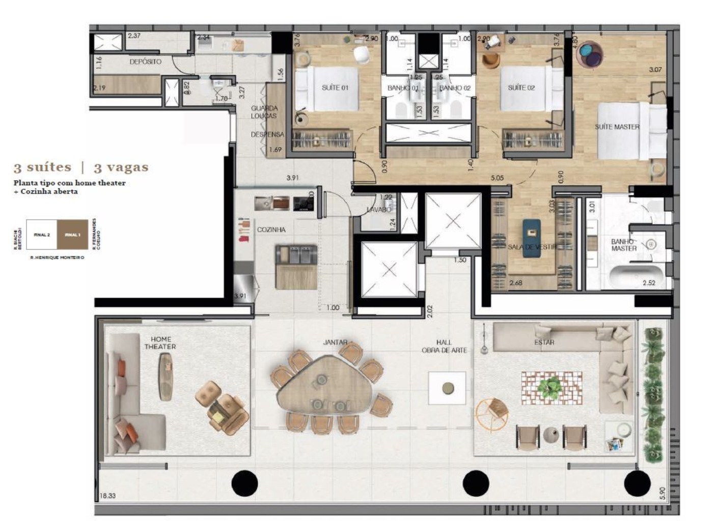 Apartamento, 3 quartos, 232 m² - Foto 60