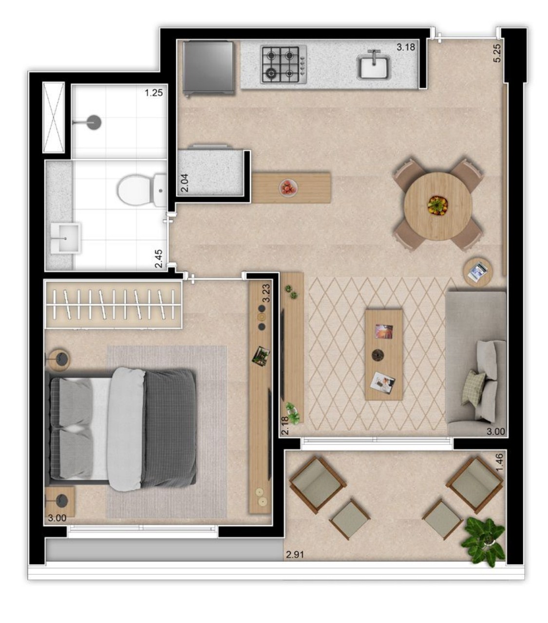 Apartamento, 1 quarto, 61 m² - Foto 16