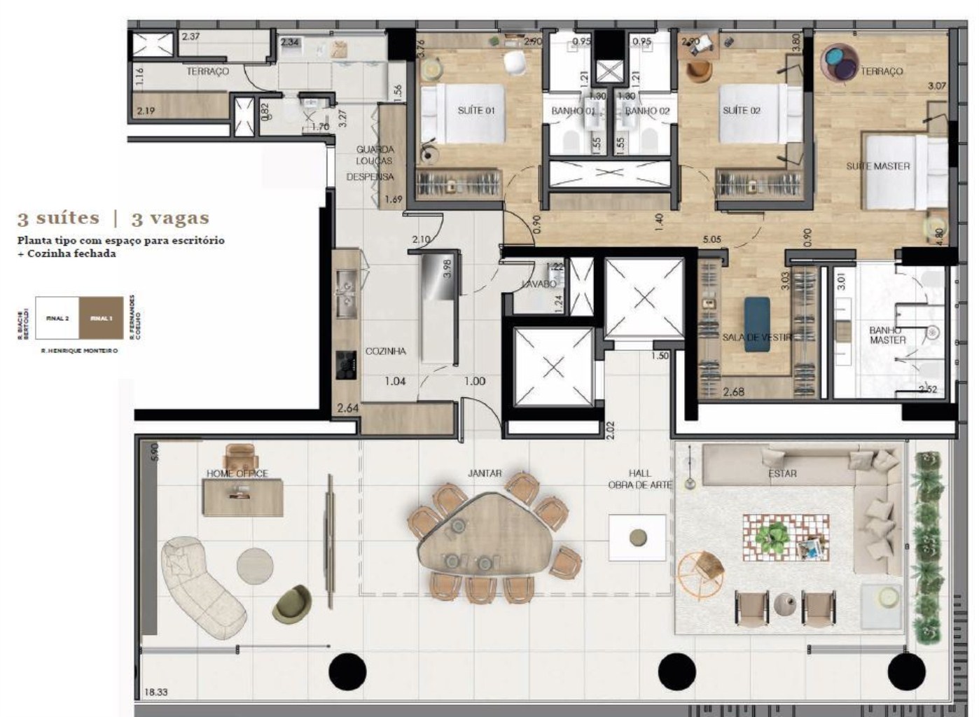 Apartamento, 3 quartos, 232 m² - Foto 61