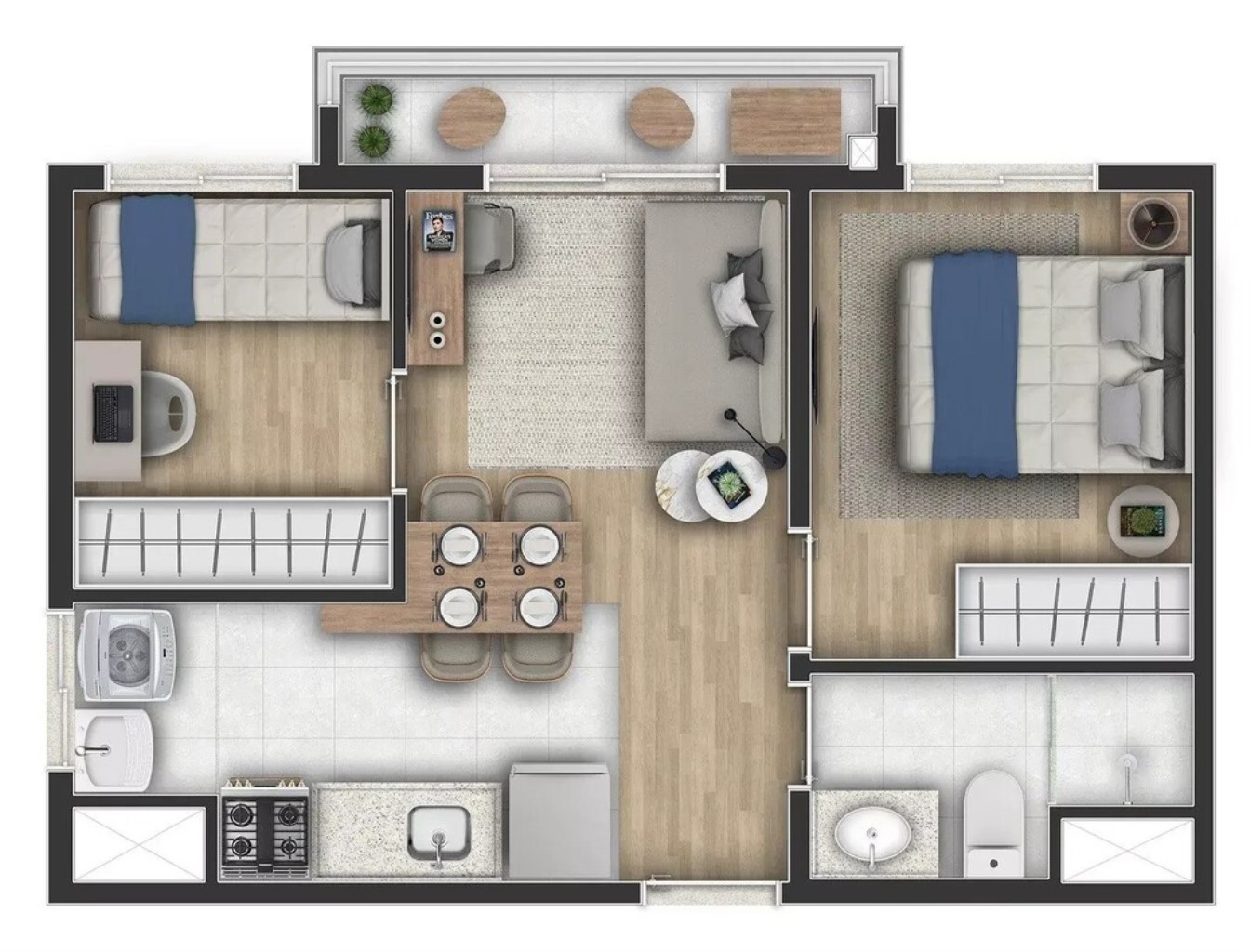 Apartamento, 2 quartos, 38 m² - Foto 3