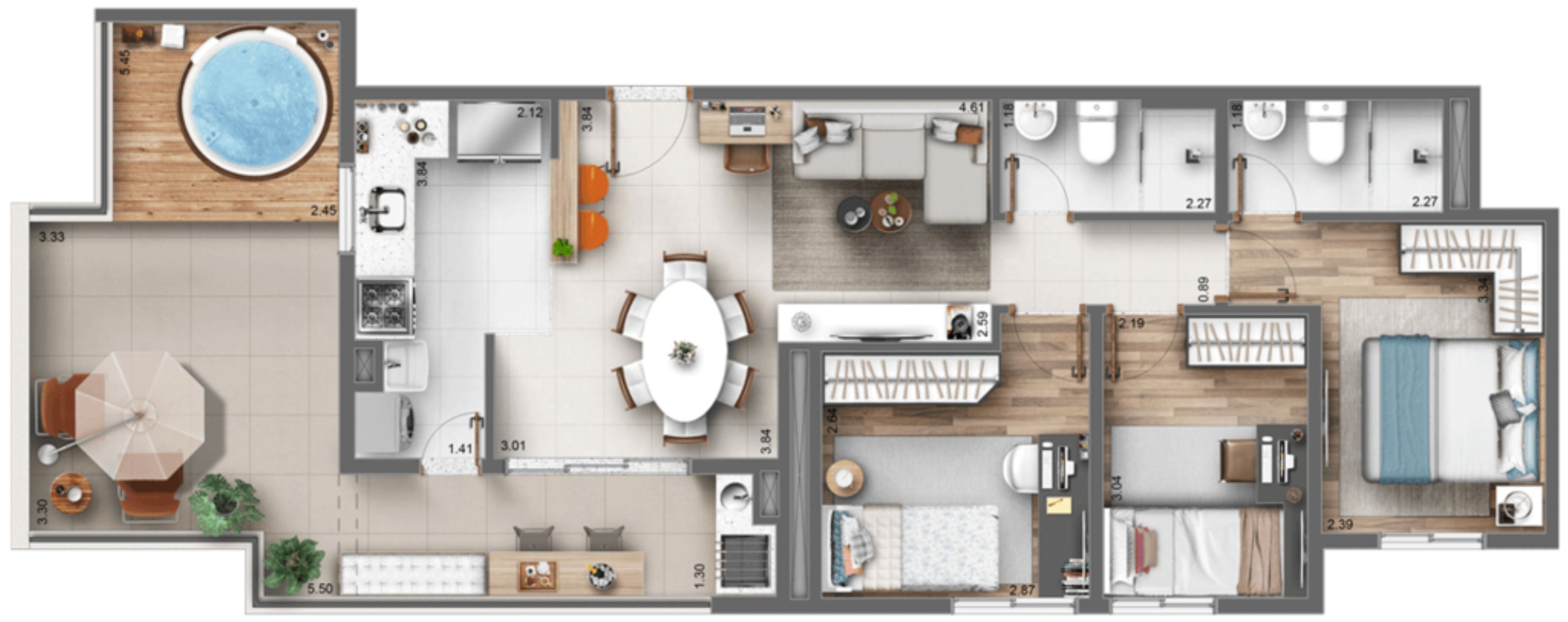 Apartamento, 2 quartos, 45 m² - Foto 46