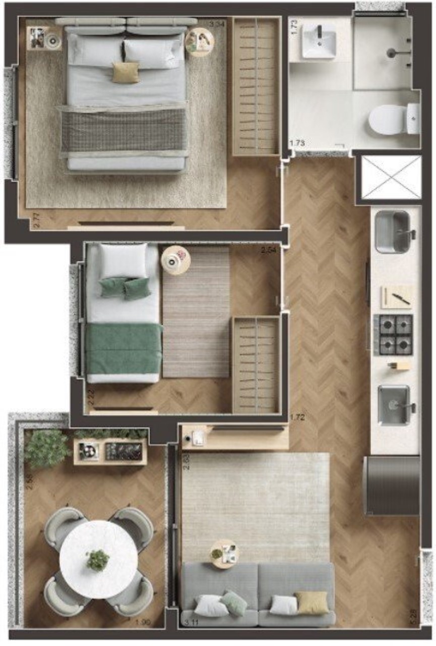 Apartamento, 2 quartos, 58 m² - Foto 22