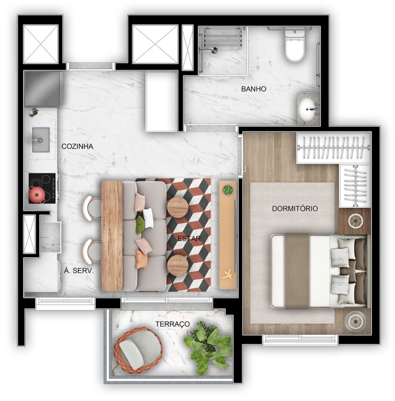 Apartamento, 2 quartos, 42 m² - Foto 30
