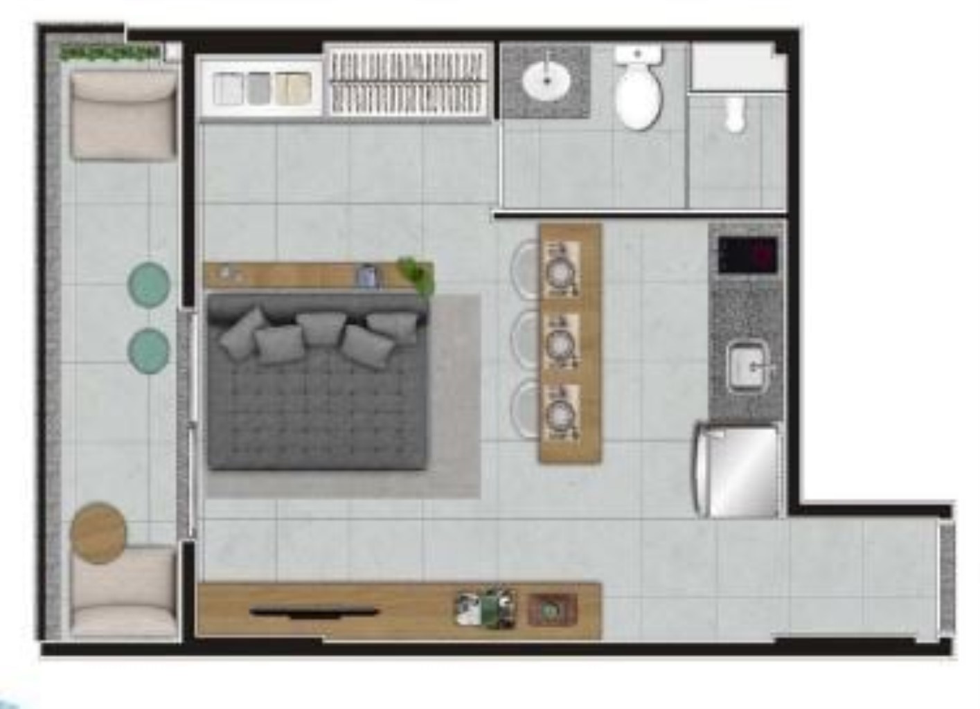 Apartamento, 1 quarto, 24 m² - Foto 21