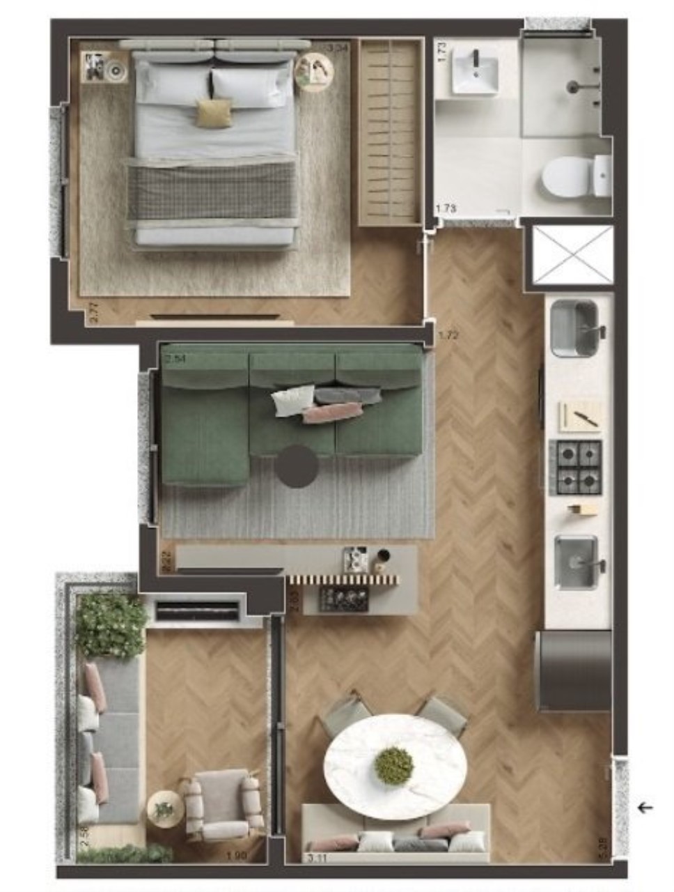 Apartamento, 2 quartos, 37 m² - Foto 23