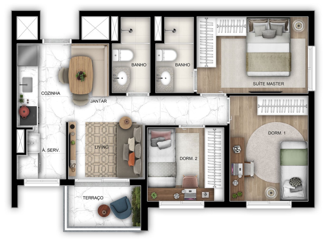 Apartamento, 2 quartos, 42 m² - Foto 36