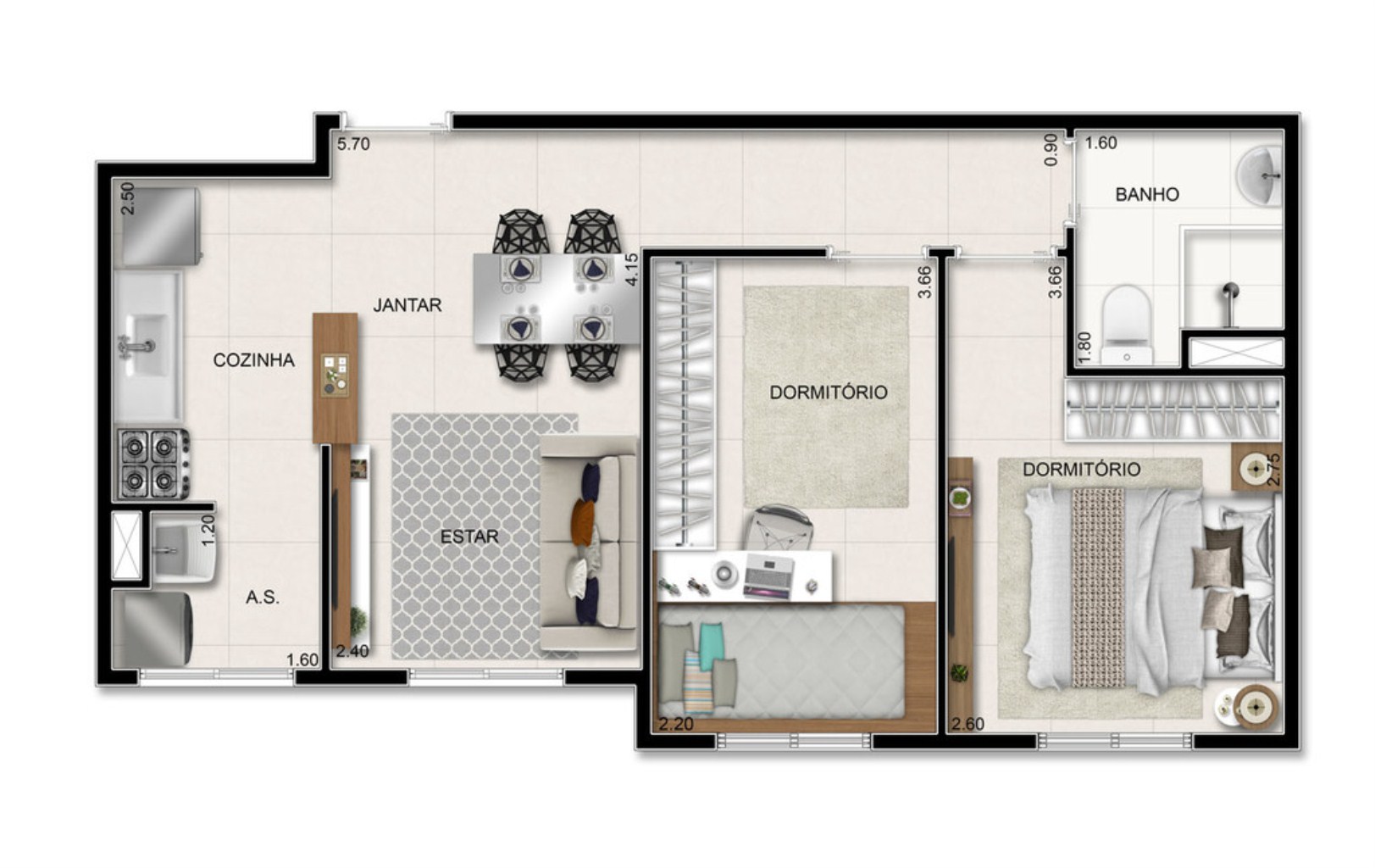Apartamento à venda com 2 quartos, 43m² - Foto 11