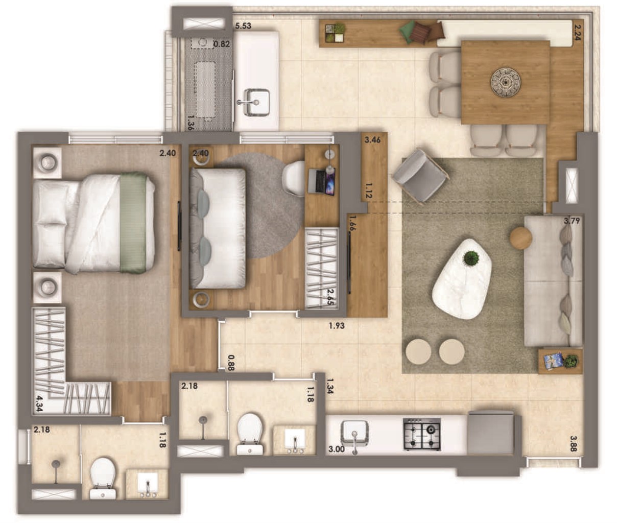 Apartamento, 1 quarto, 37 m² - Foto 30