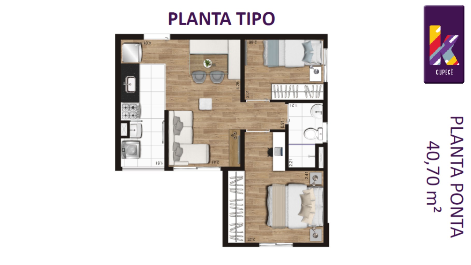 Apartamento, 2 quartos, 40 m² - Foto 12