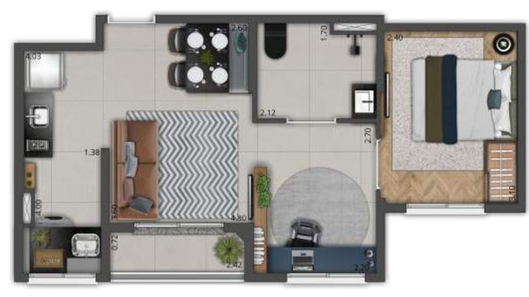 Apartamento à venda com 1 quarto, 39m² - Foto 15