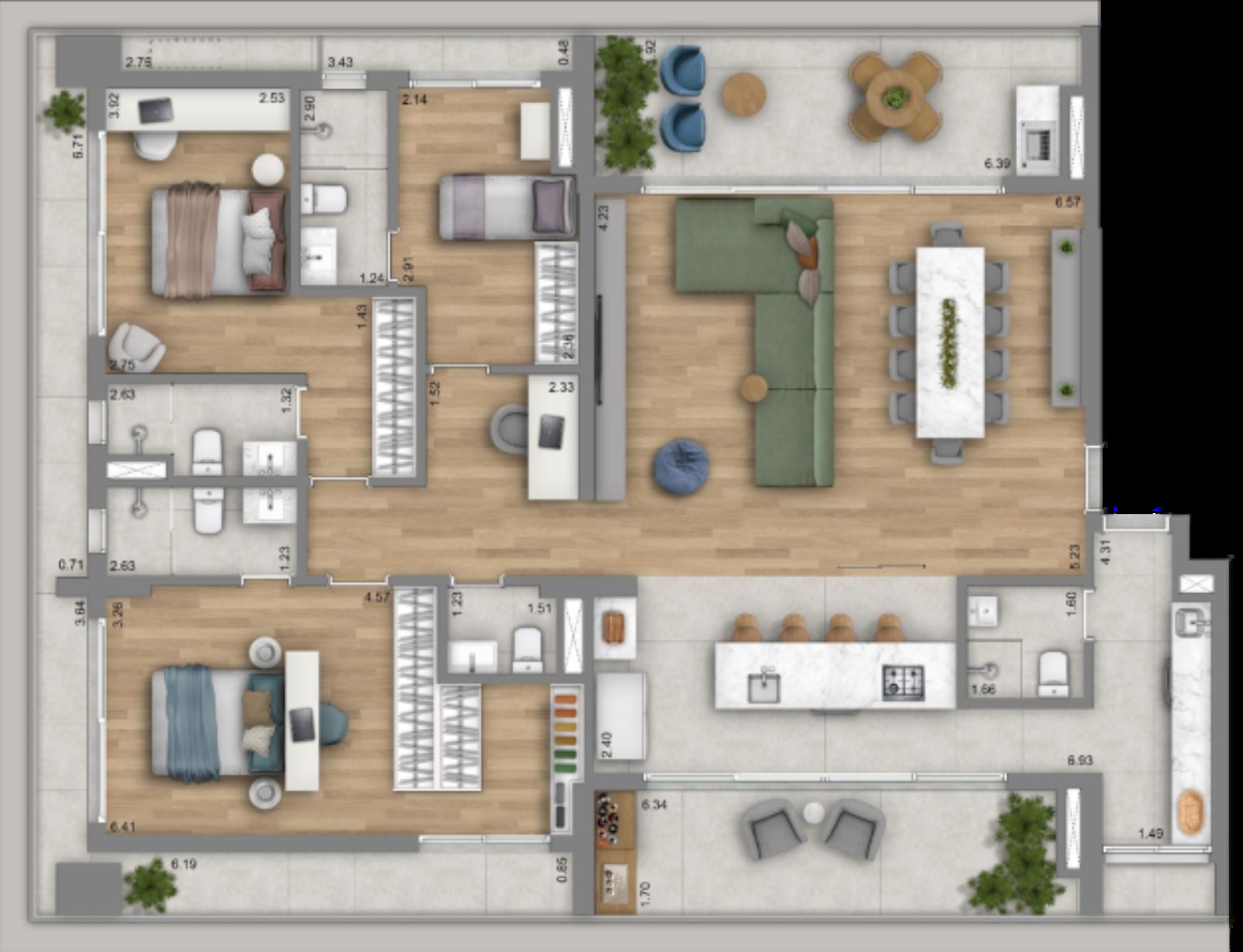 Apartamento, 3 quartos, 133 m² - Foto 24
