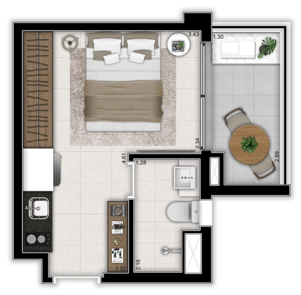 Apartamento, 1 quarto, 31 m² - Foto 25