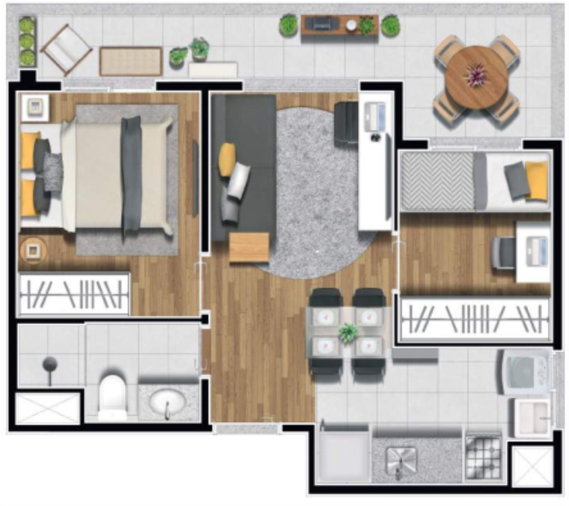 Apartamento, 2 quartos, 35 m² - Foto 22