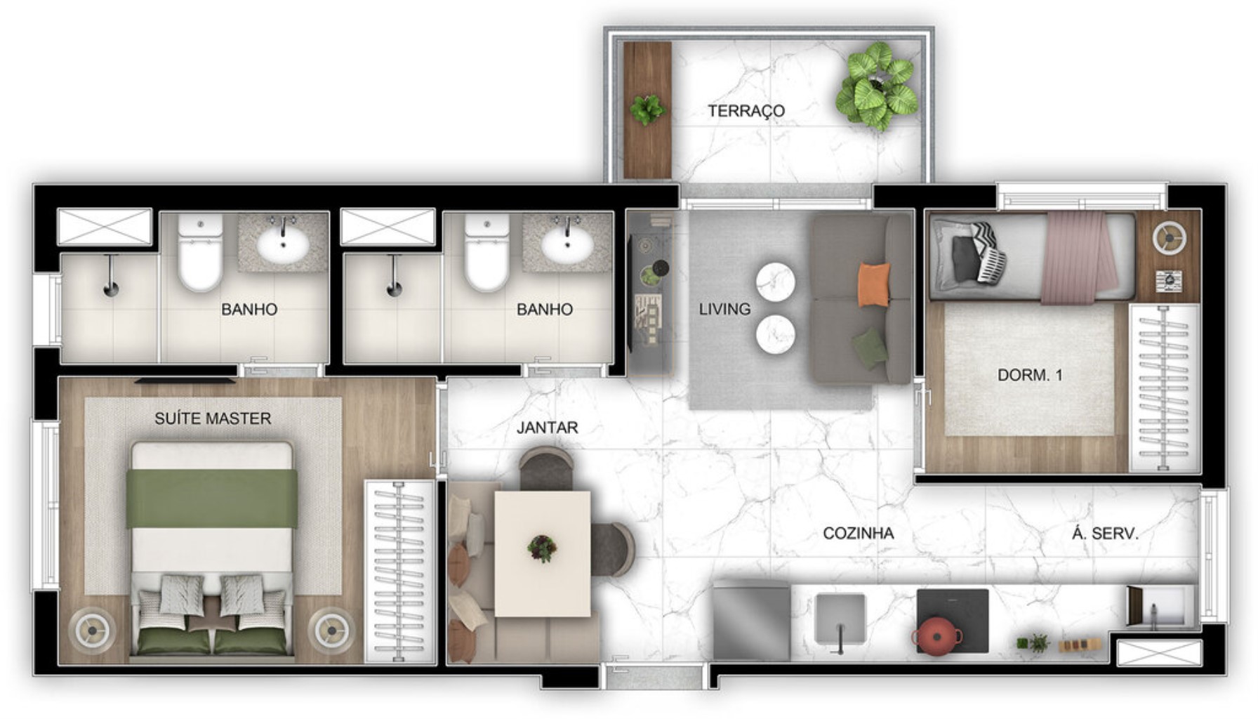 Apartamento, 2 quartos, 42 m² - Foto 34
