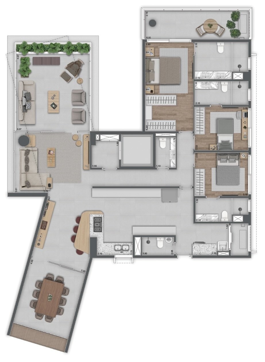 Apartamento garden em Vila Mariana São Paulo SP, apartamento com quintal em São Paulo, Apartamento 3 quartos em Ibirapuera São Paulo SP, apartment br