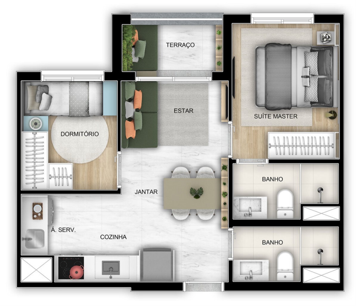 Apartamento, 2 quartos, 42 m² - Foto 31