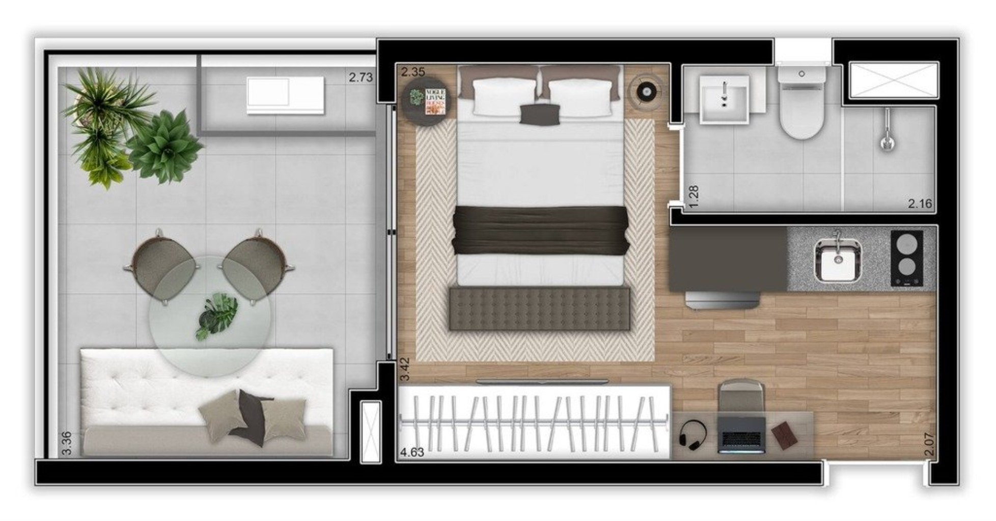 Apartamento, 1 quarto, 31 m² - Foto 28