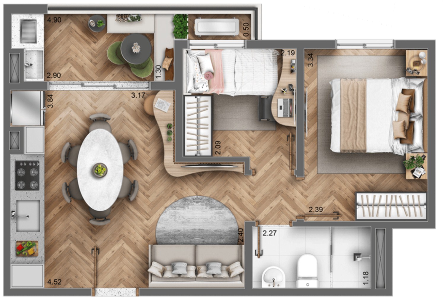 Apartamento, 2 quartos, 45 m² - Foto 41