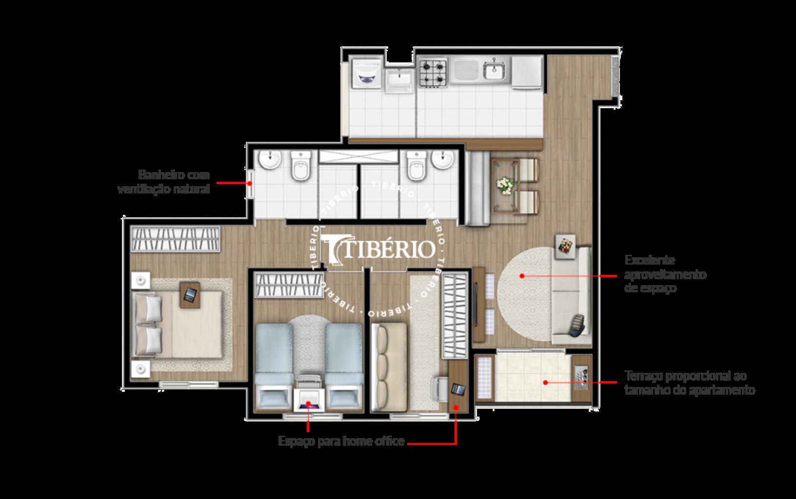 Apartamento, 3 quartos, 59 m² - Foto 37