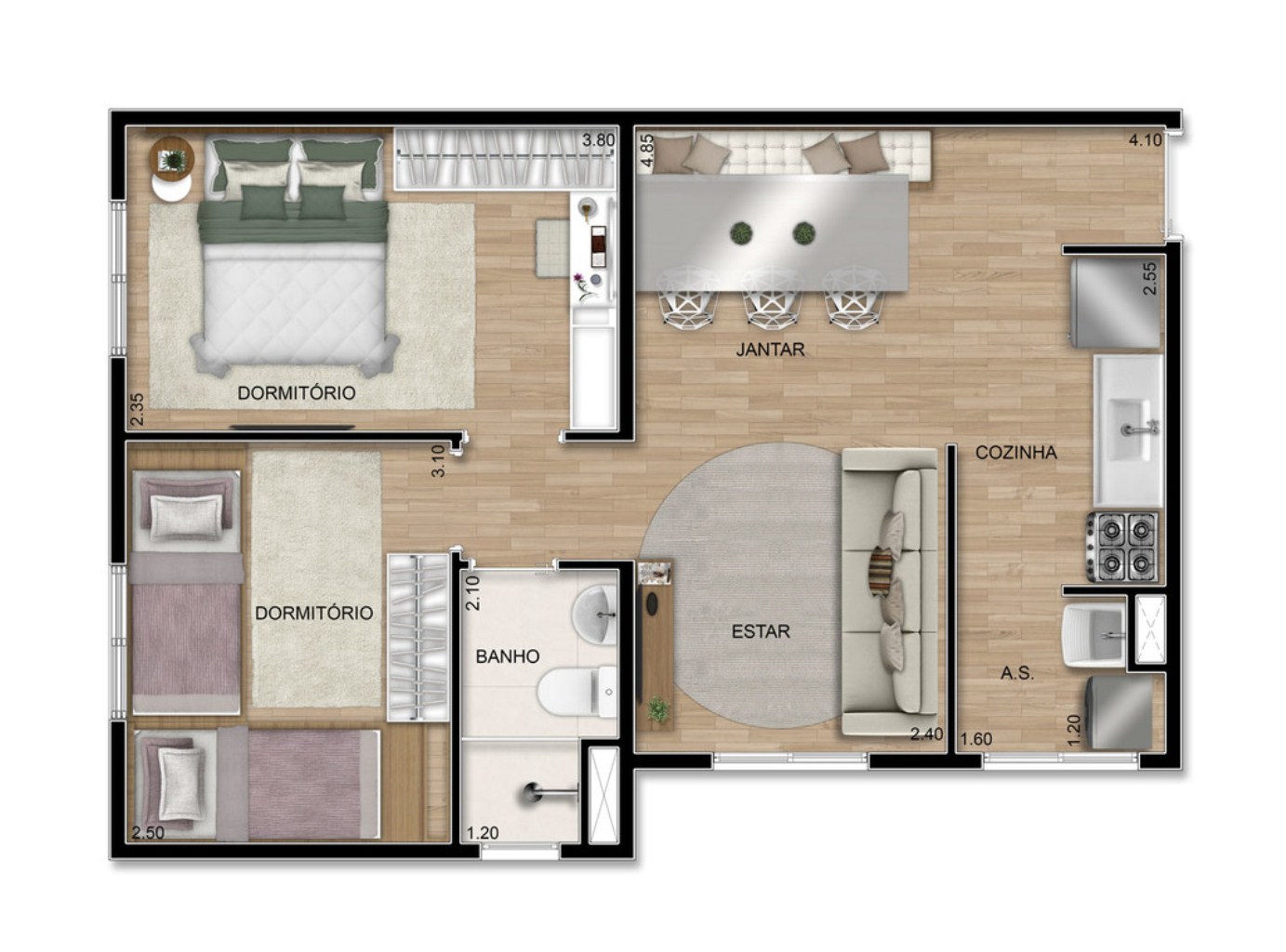 Apartamento à venda com 2 quartos, 43m² - Foto 10