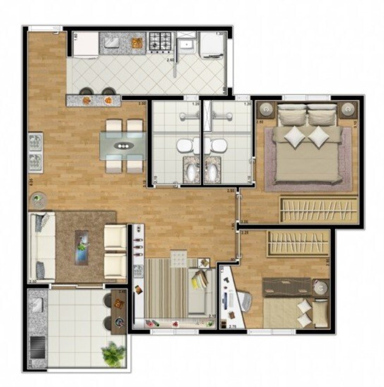 Apartamento, 2 quartos, 50 m² - Foto 59