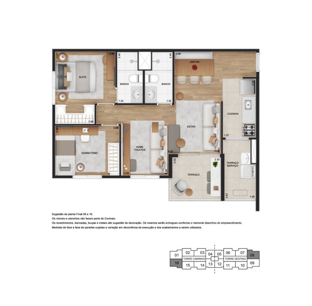 Apartamento, 3 quartos, 65 m² - Foto 43