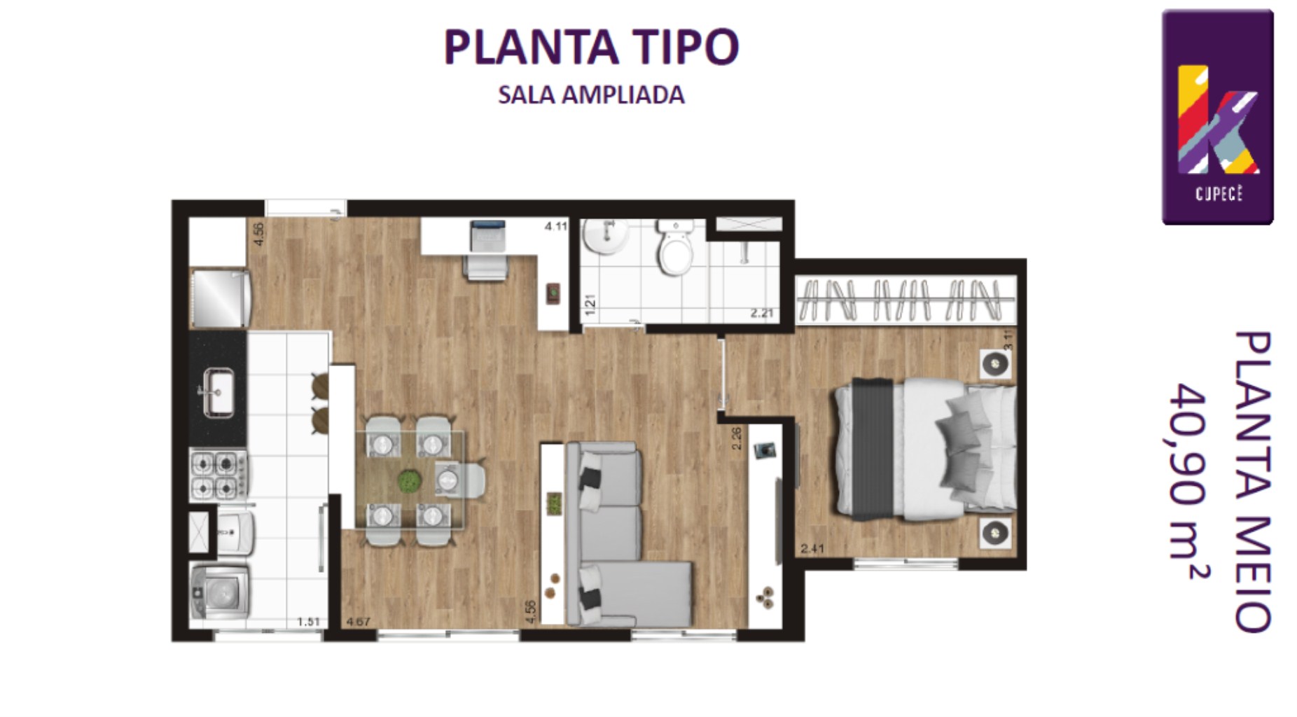 Apartamento, 2 quartos, 40 m² - Foto 14