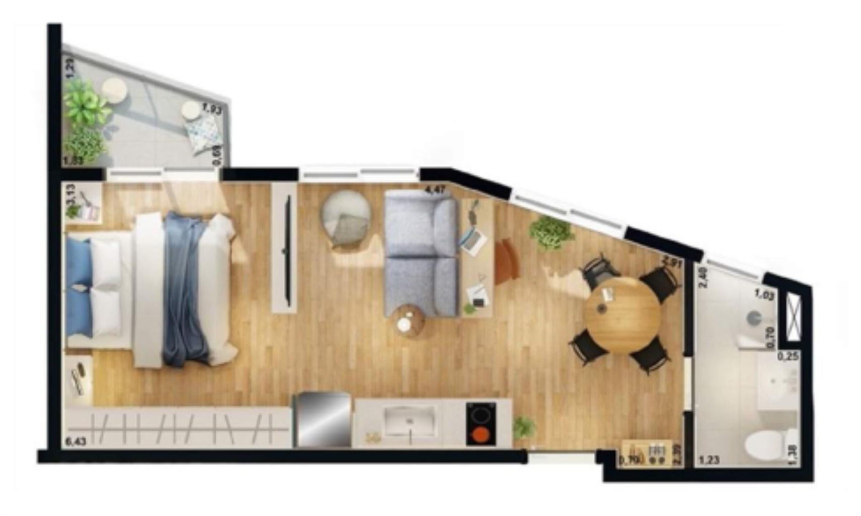 Apartamento, 1 quarto, 55 m² - Foto 19