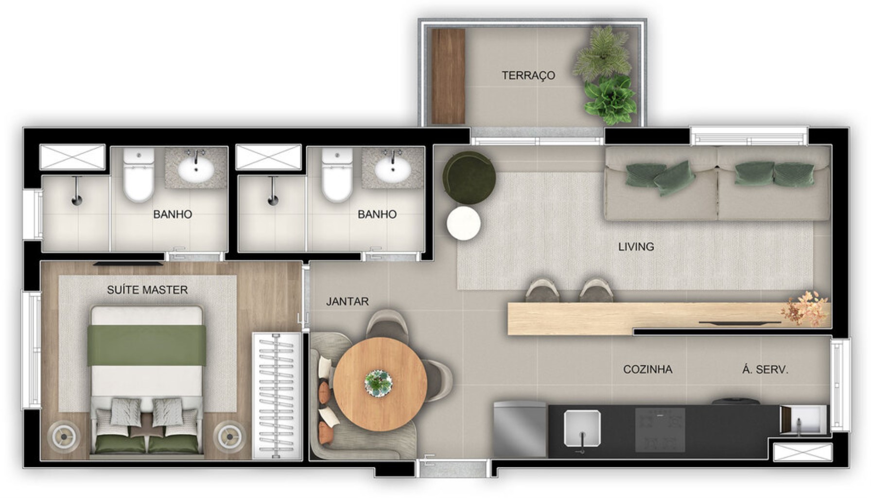 Apartamento, 2 quartos, 42 m² - Foto 35