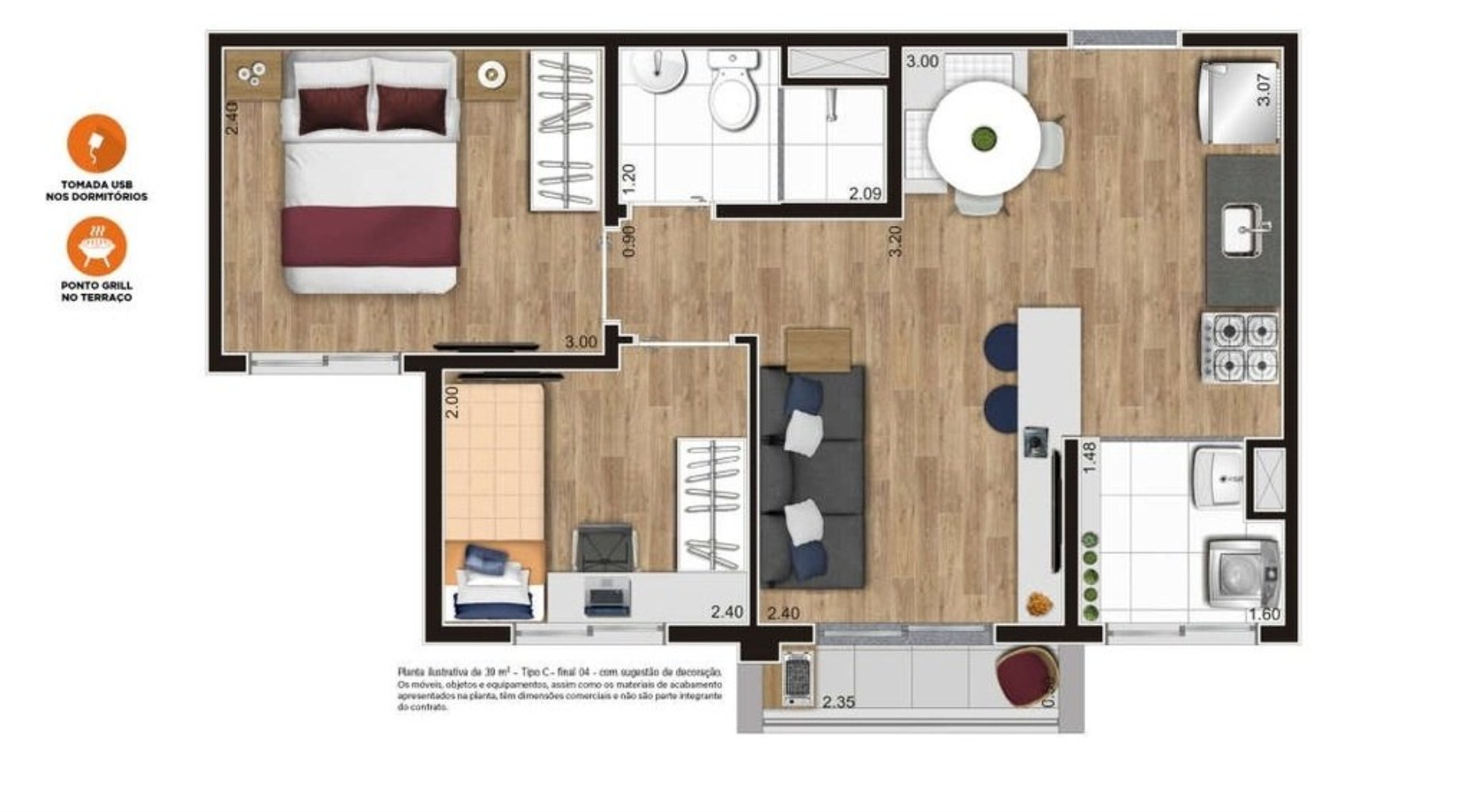 Apartamento, 1 quarto, 27 m² - Foto 31