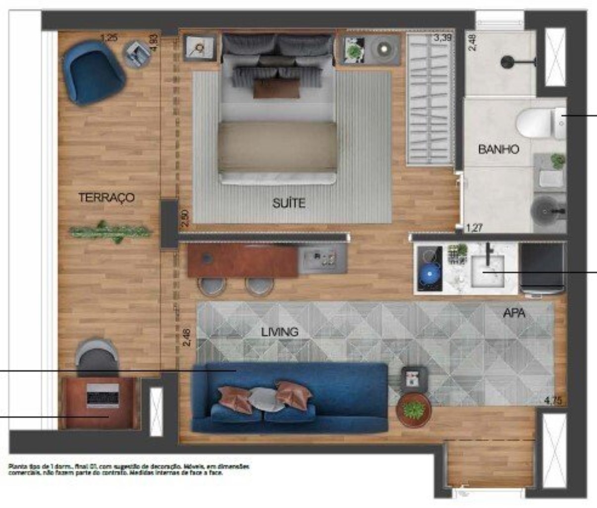 Apartamento, 1 quarto, 80 m² - Foto 27