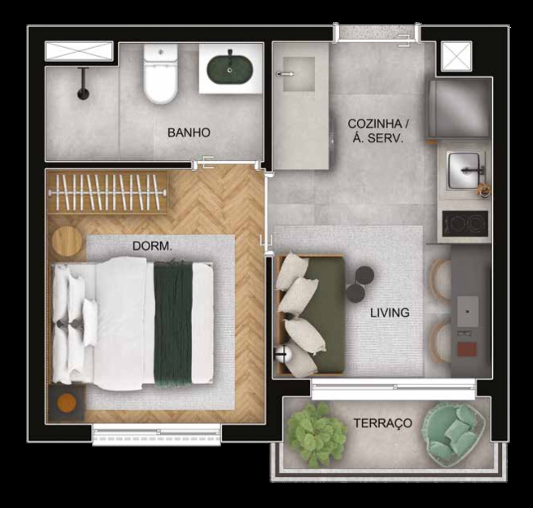 Apartamento, 1 quarto, 24 m² - Foto 27