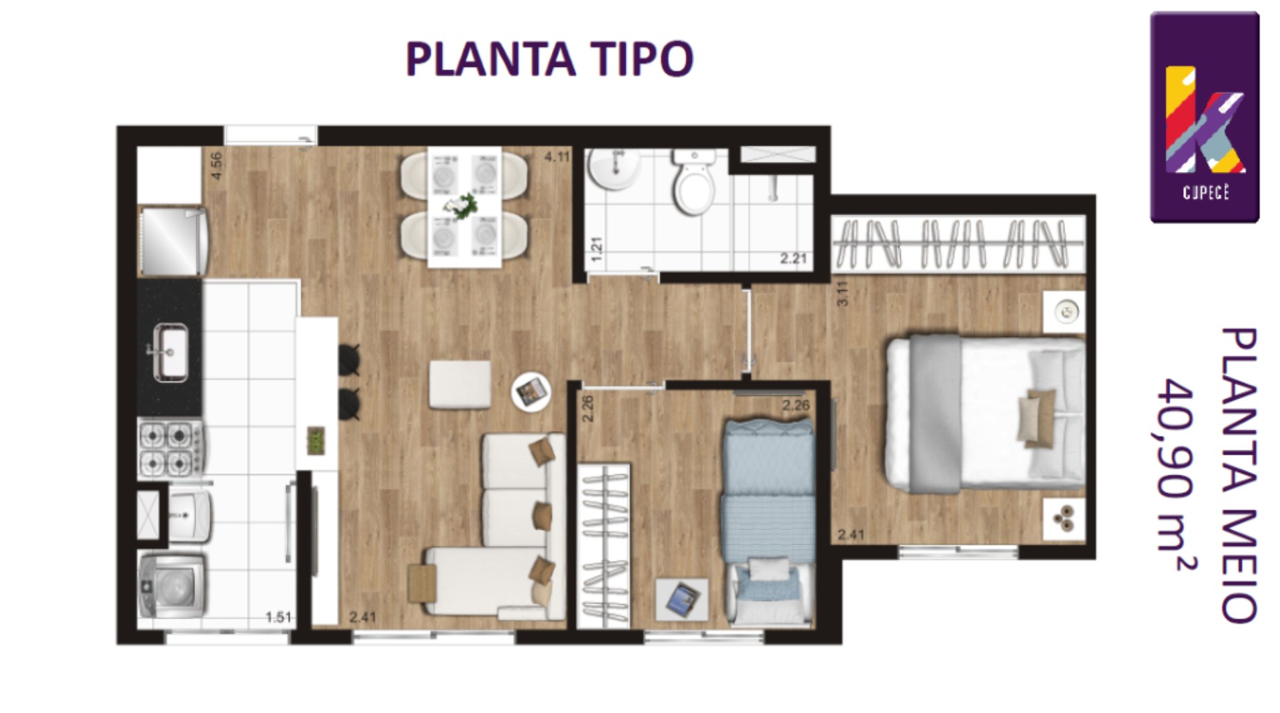 Apartamento, 2 quartos, 40 m² - Foto 13