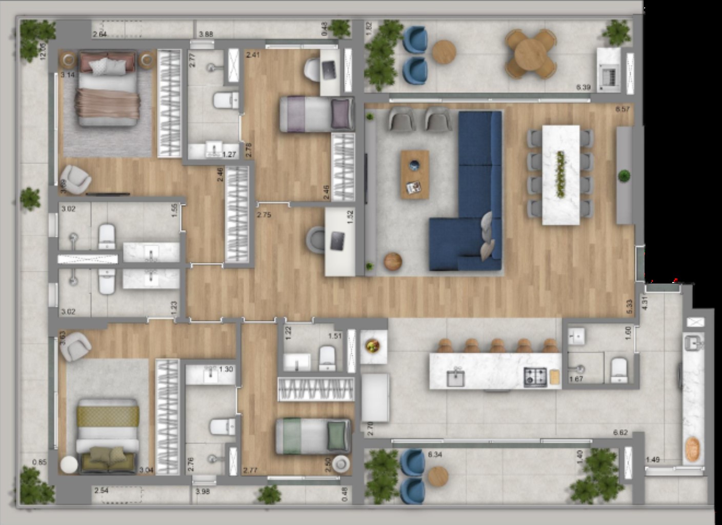 Apartamento, 3 quartos, 133 m² - Foto 26