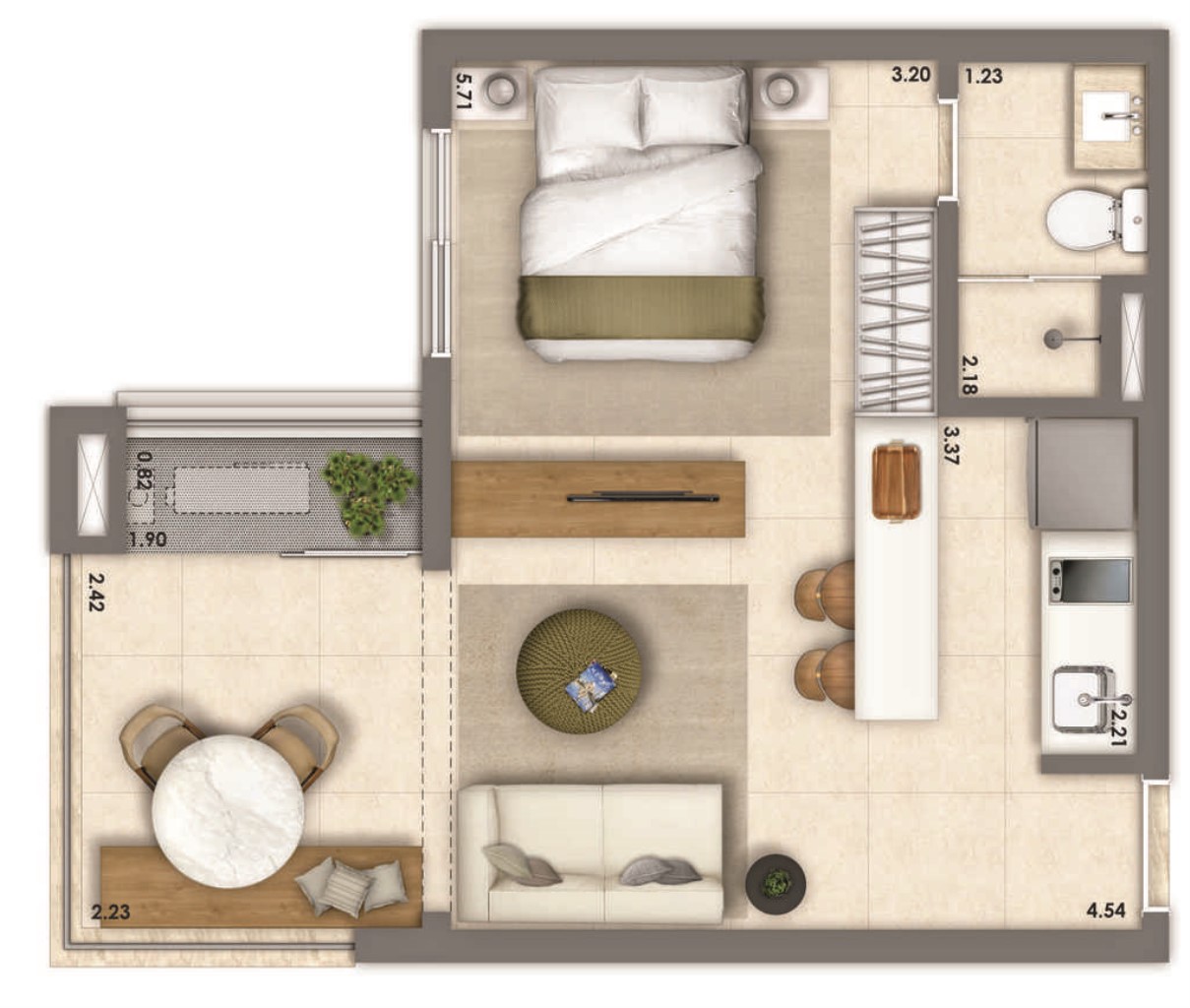 Apartamento, 1 quarto, 37 m² - Foto 28