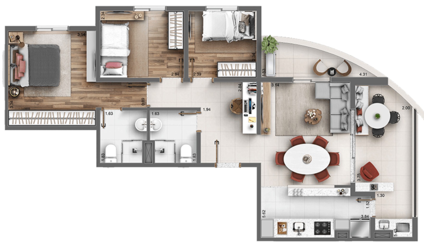 Apartamento, 2 quartos, 45 m² - Foto 44
