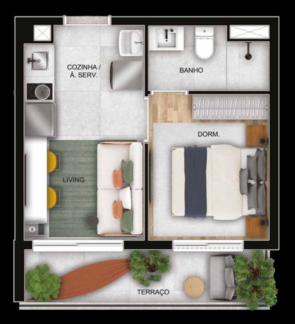 Apartamento, 1 quarto, 24 m² - Foto 29