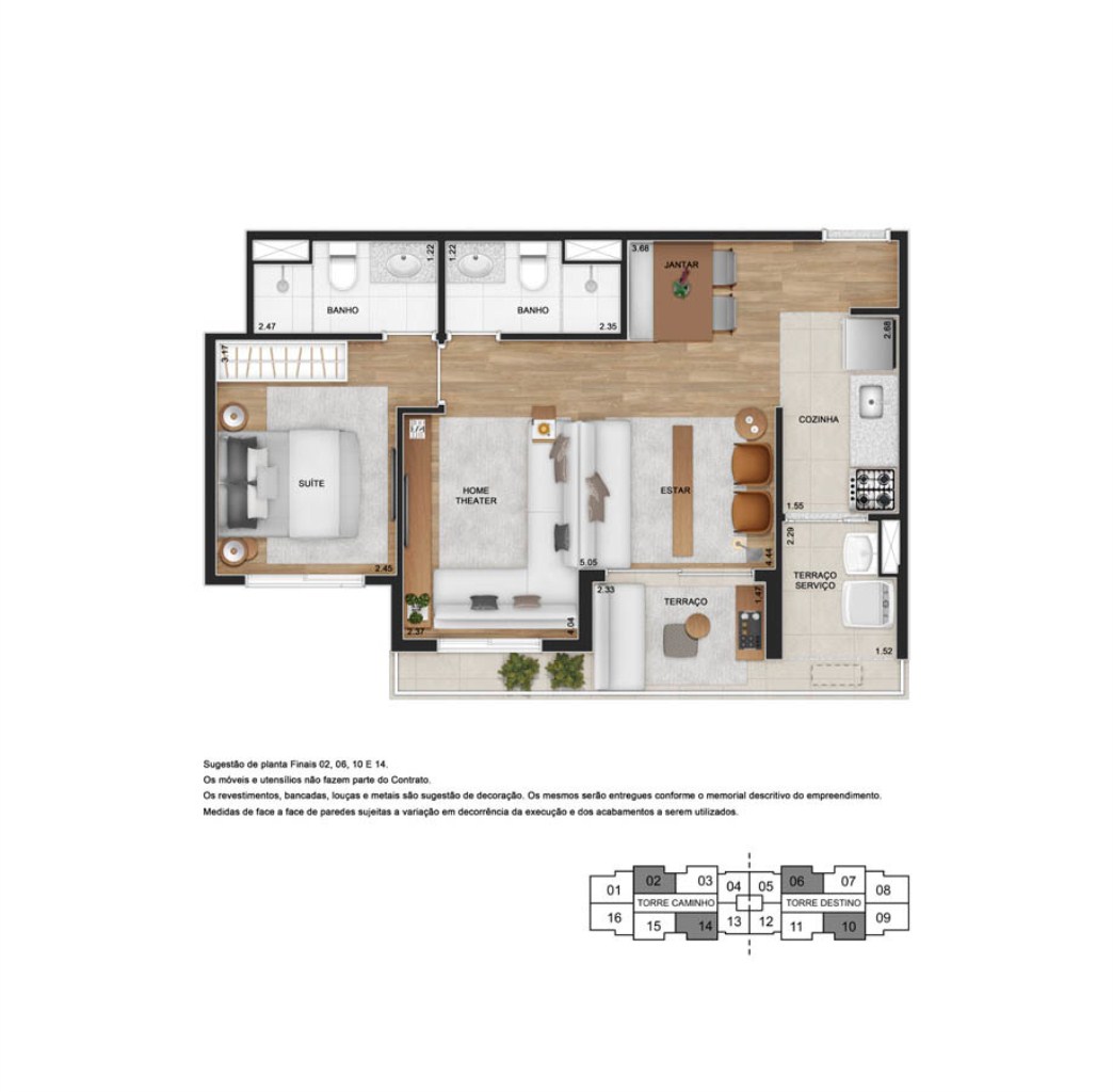 Apartamento, 3 quartos, 65 m² - Foto 41